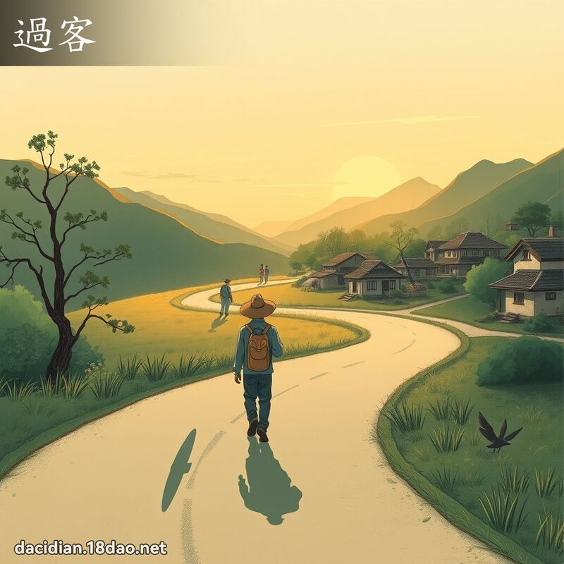 过客 - 国语大辞典配图