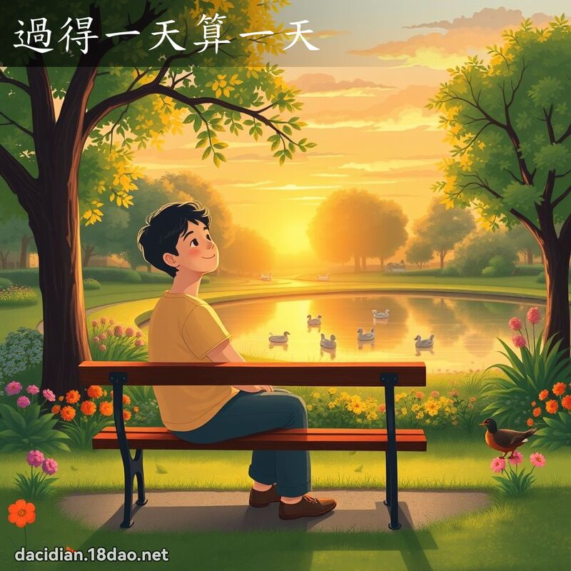 過得一天算一天 - 國語大辭典配圖