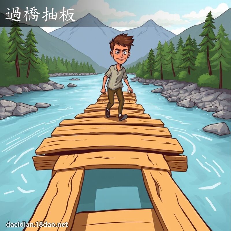 过桥抽板 - 国语大辞典配图