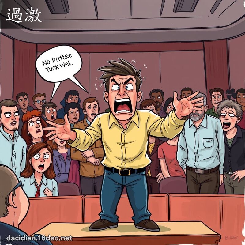 过激 - 国语大辞典配图