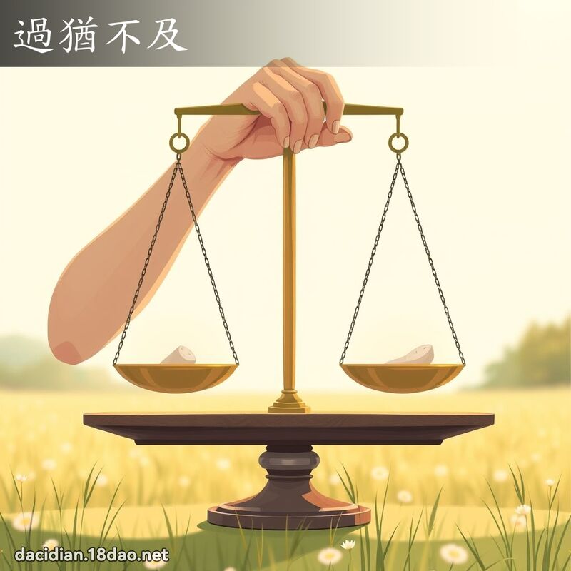 過猶不及 - 國語大辭典配圖