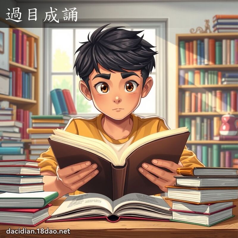 過目成誦 - 國語大辭典配圖