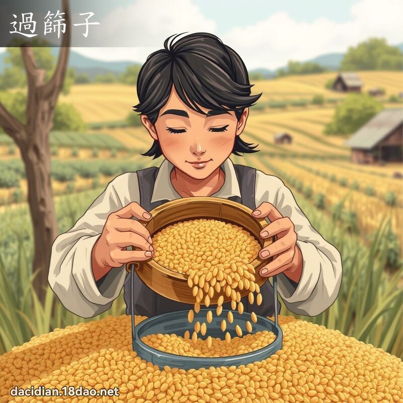 过筛子 - 国语大辞典配图