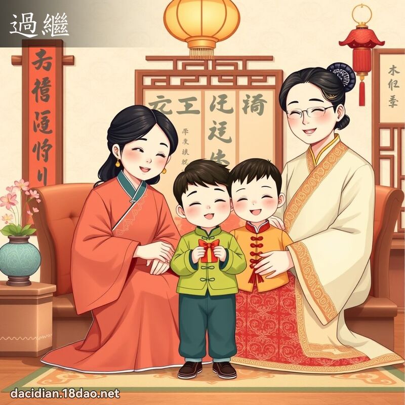 過繼 - 國語大辭典配圖