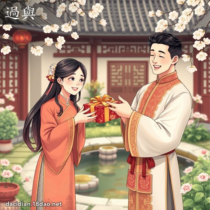 过与 - 国语大辞典配图
