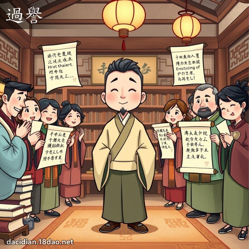 過譽 - 國語大辭典配圖