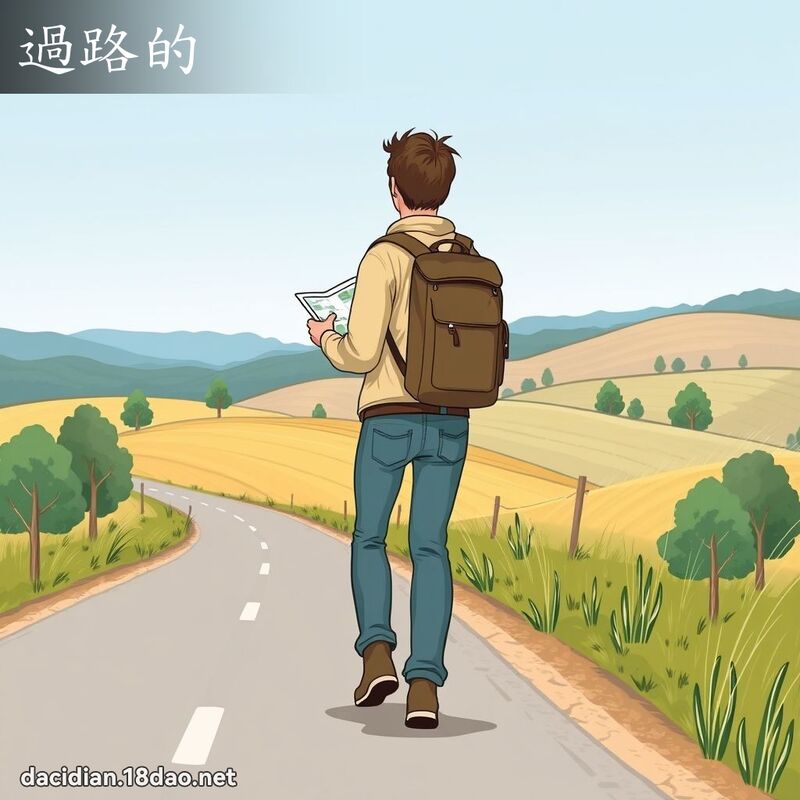 过路的 - 国语大辞典配图