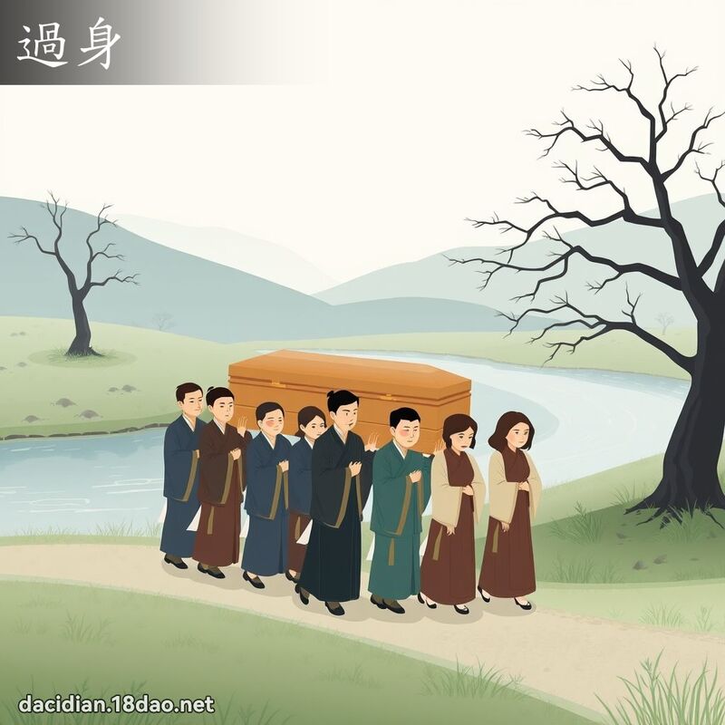 過身 - 國語大辭典配圖