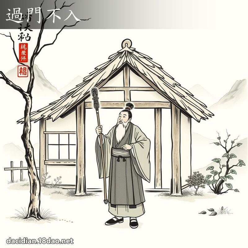 过门不入 - 国语大辞典配图