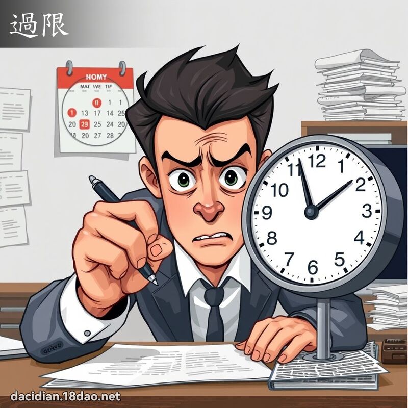 過限 - 國語大辭典配圖