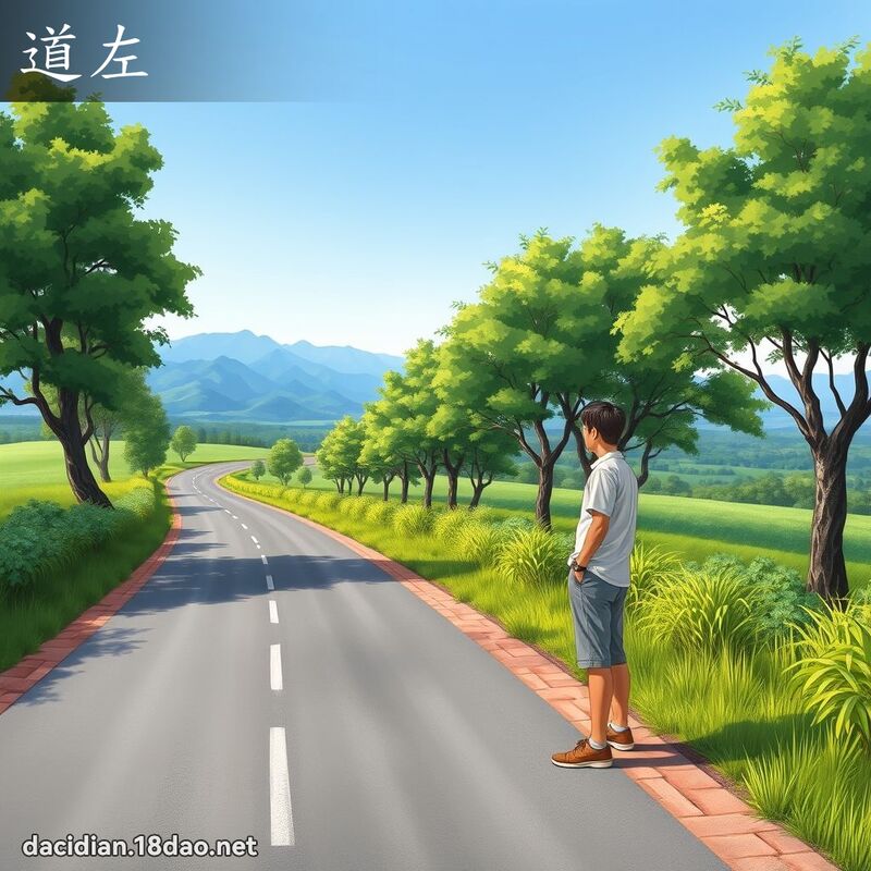 道左 - 國語大辭典配圖