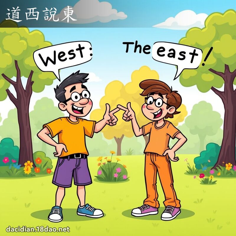 道西說東 - 國語大辭典配圖
