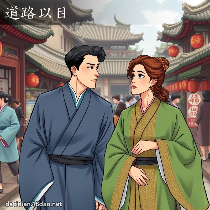道路以目 - 國語大辭典配圖