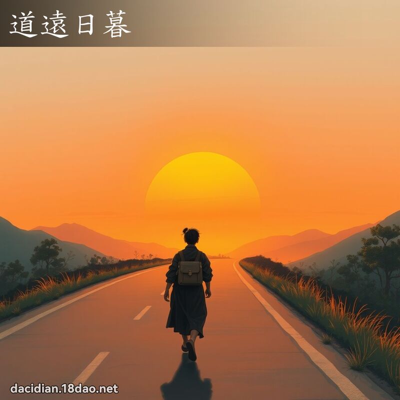 道远日暮 - 国语大辞典配图