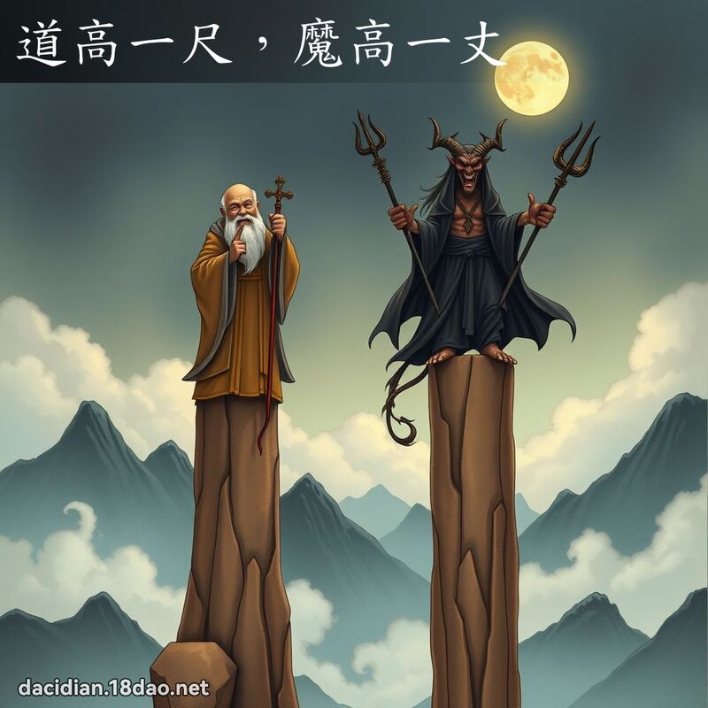 道高一尺，魔高一丈 - 國語大辭典配圖