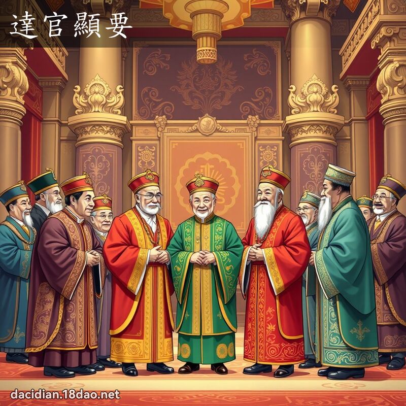 達官顯要 - 國語大辭典配圖