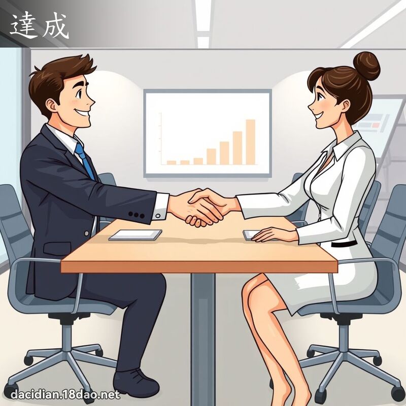 达成 - 国语大辞典配图