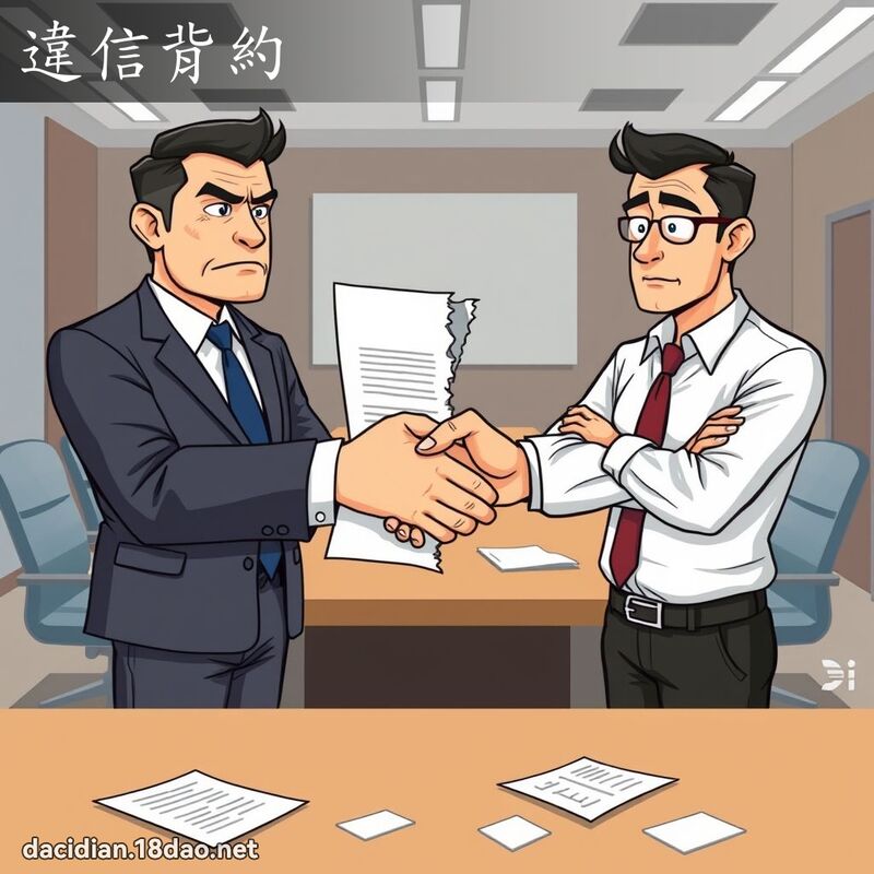 違信背約 - 國語大辭典配圖