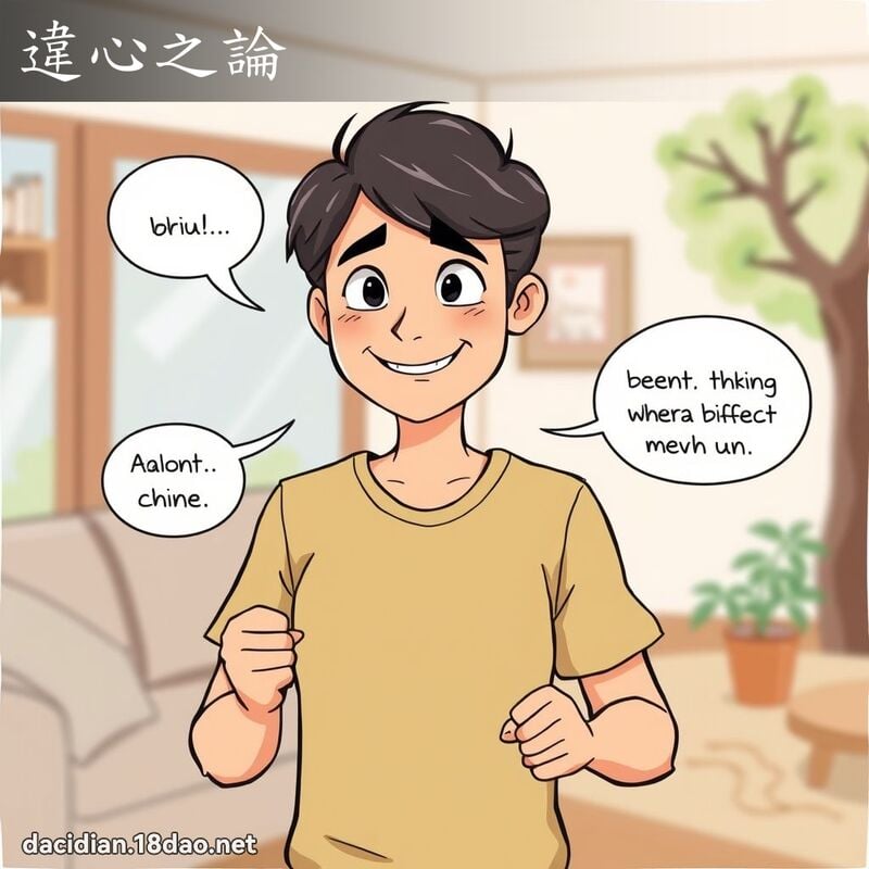 違心之論 - 國語大辭典配圖