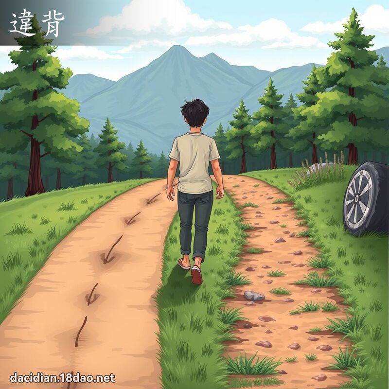 違背 - 國語大辭典配圖