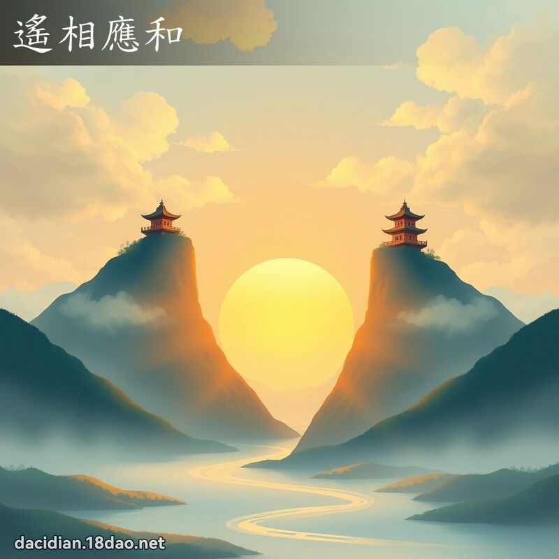 遥相应和 - 国语大辞典配图