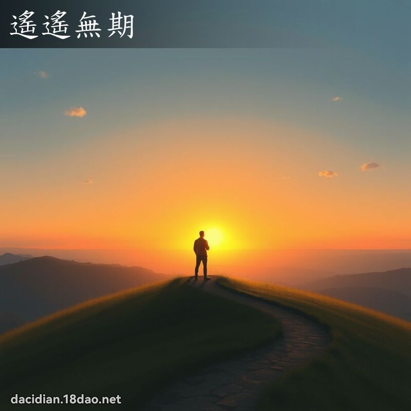 遥遥无期 - 国语大辞典配图