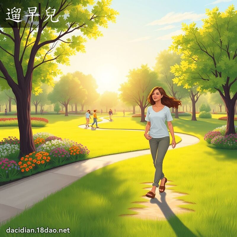遛早兒 - 國語大辭典配圖