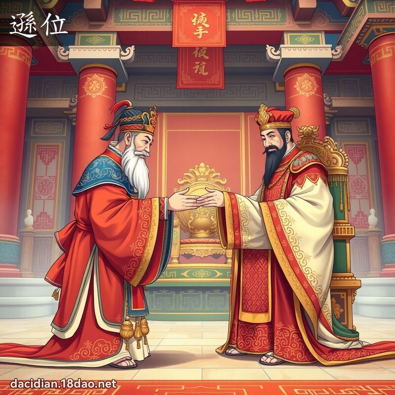 遜位 - 國語大辭典配圖