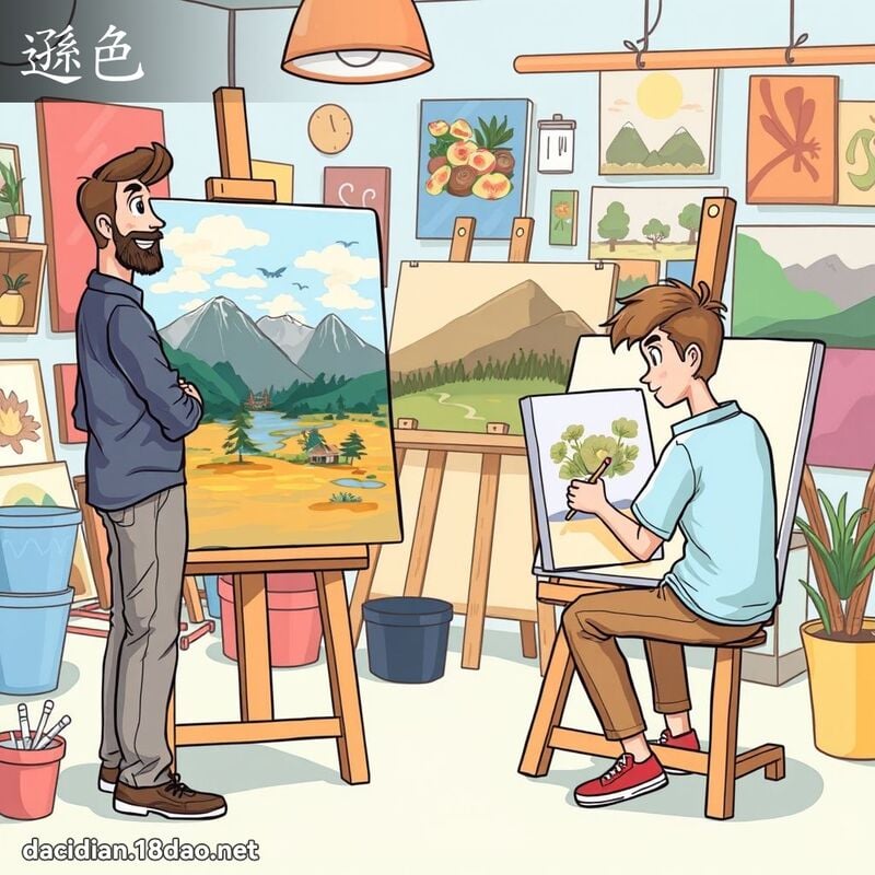 逊色 - 国语大辞典配图