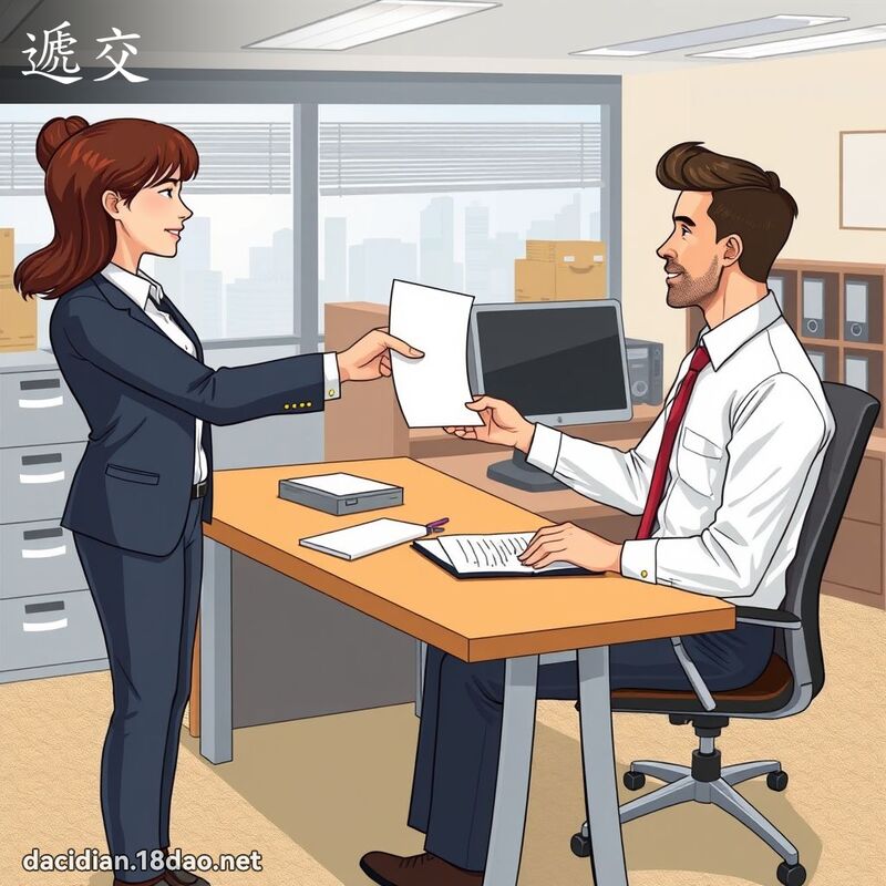 遞交 - 國語大辭典配圖