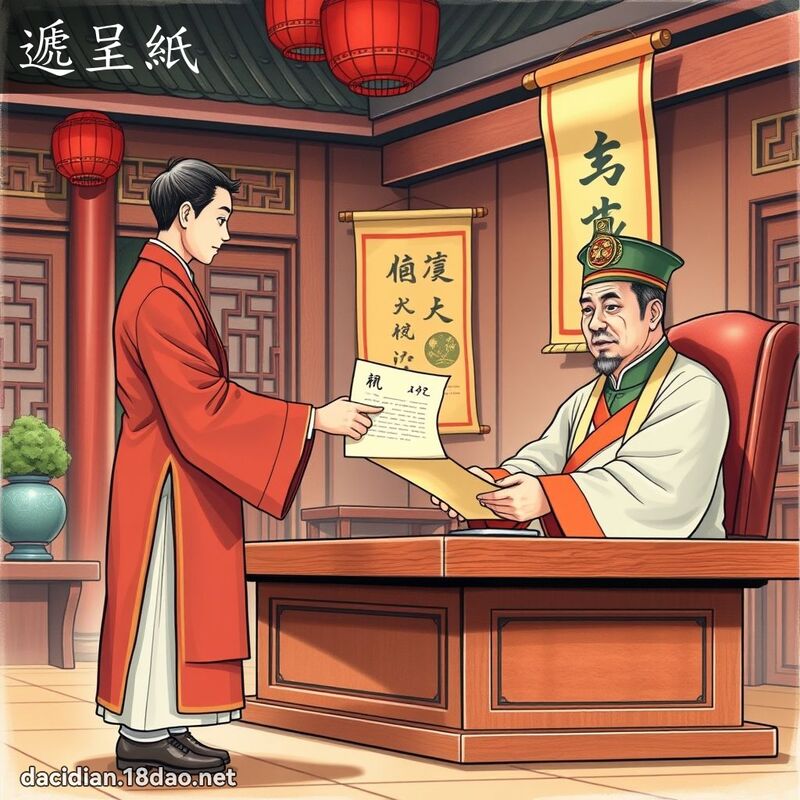 递呈纸 - 国语大辞典配图