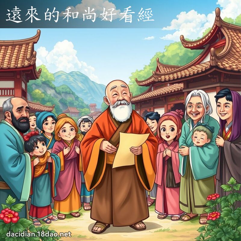 遠來的和尚好看經 - 國語大辭典配圖