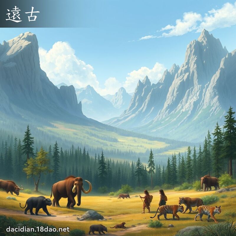 遠古 - 國語大辭典配圖