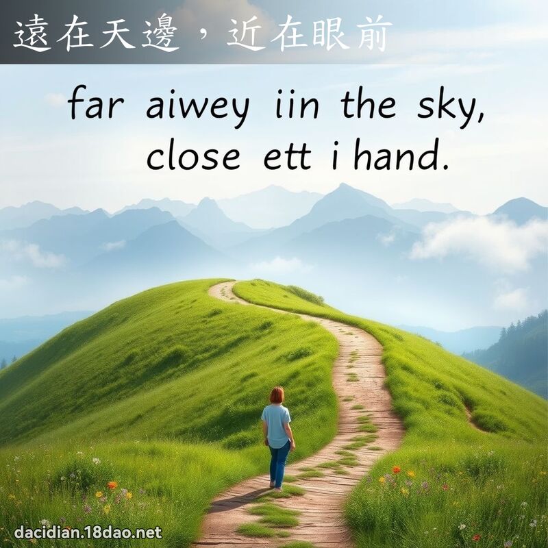 遠在天邊，近在眼前 - 國語大辭典配圖