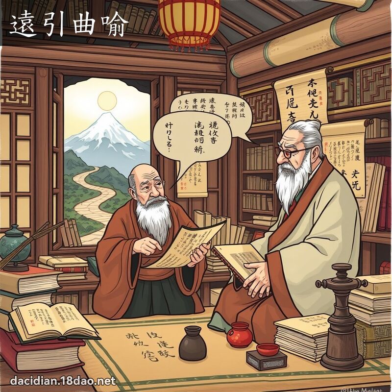 远引曲喻 - 国语大辞典配图