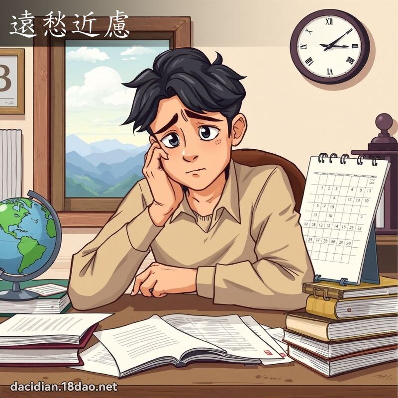 远愁近虑 - 国语大辞典配图