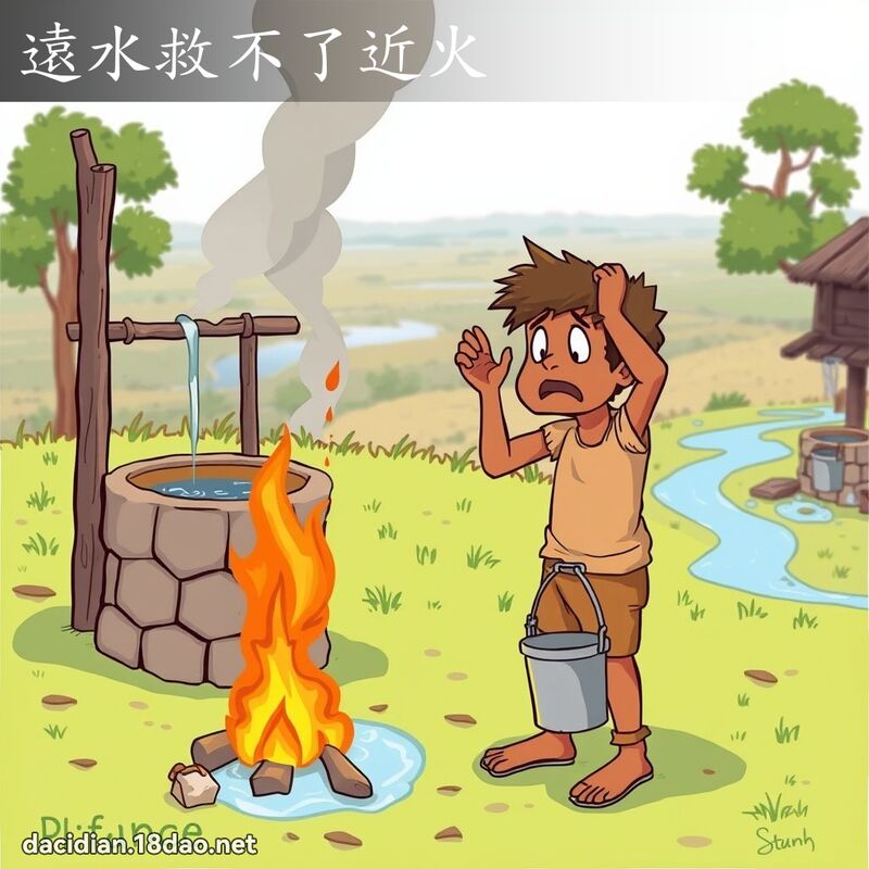 遠水救不了近火 - 國語大辭典配圖