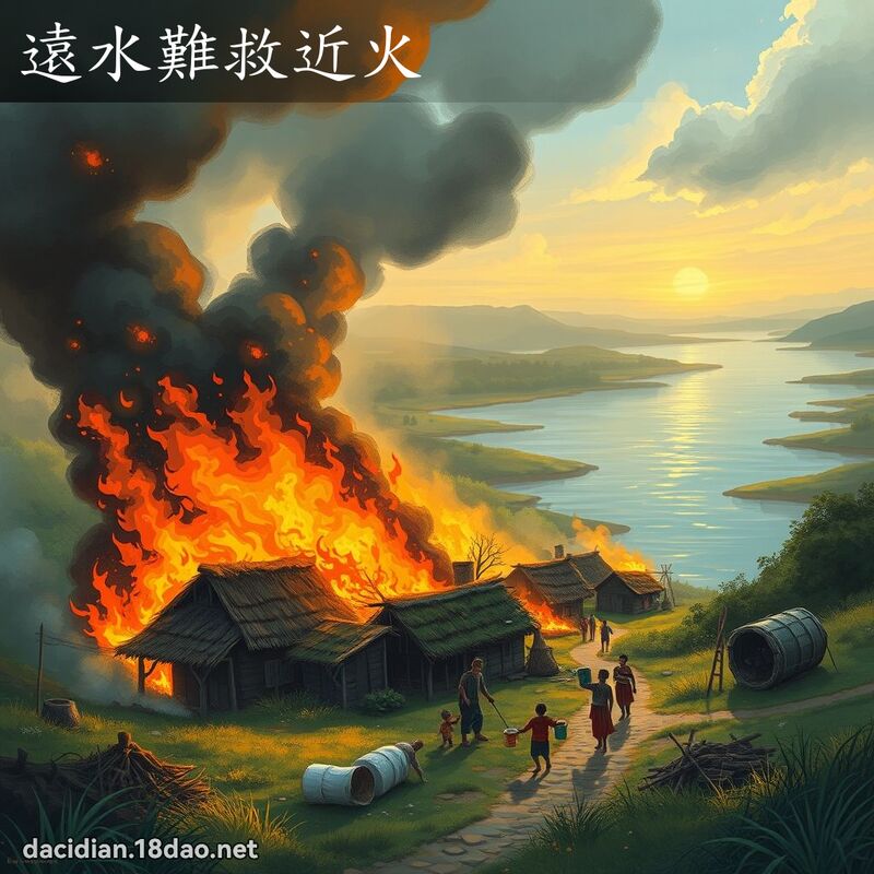遠水難救近火 - 國語大辭典配圖