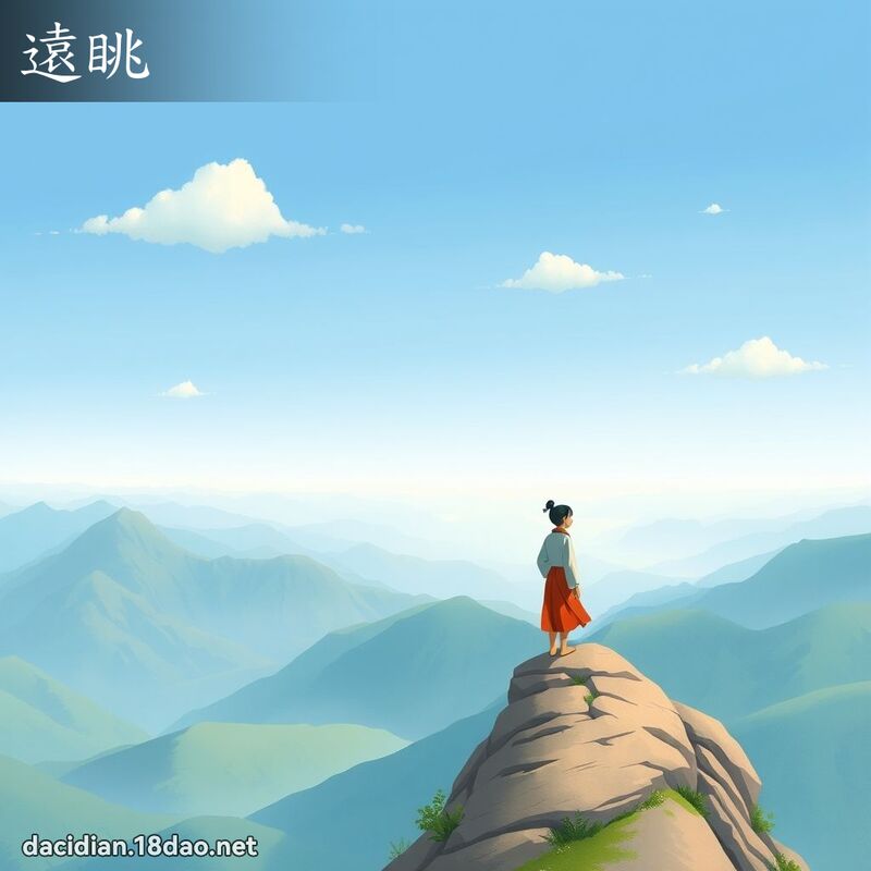 遠眺 - 國語大辭典配圖