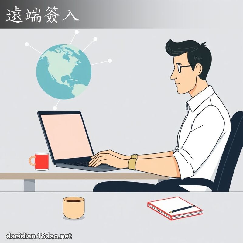 遠端簽入 - 國語大辭典配圖
