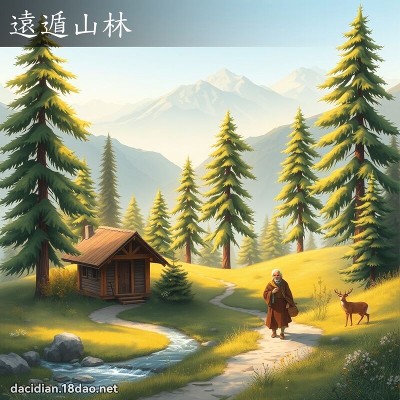 遠遁山林 - 國語大辭典配圖