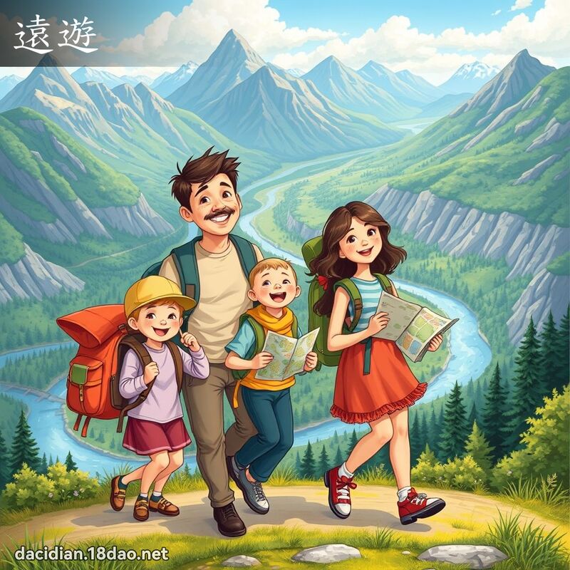 遠遊 - 國語大辭典配圖