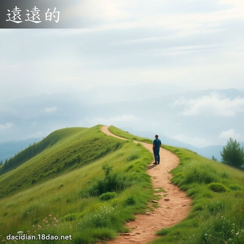 遠遠的 - 國語大辭典配圖