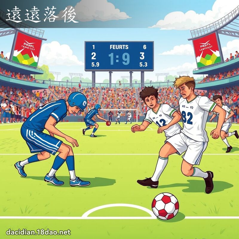 远远落后 - 国语大辞典配图
