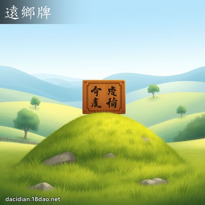遠鄉牌 - 國語大辭典配圖
