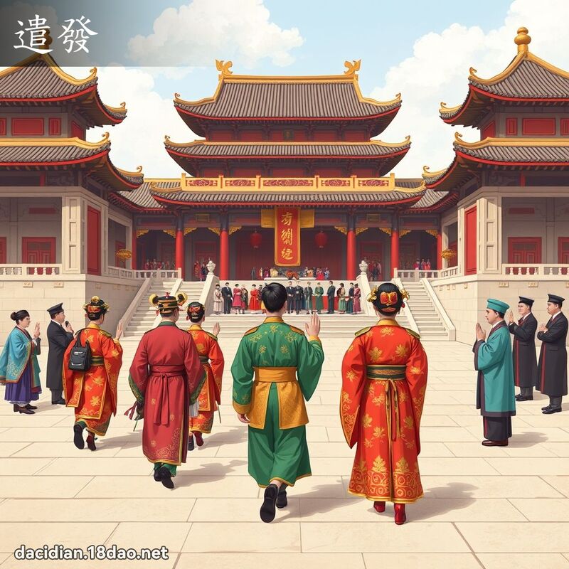 遣發 - 國語大辭典配圖