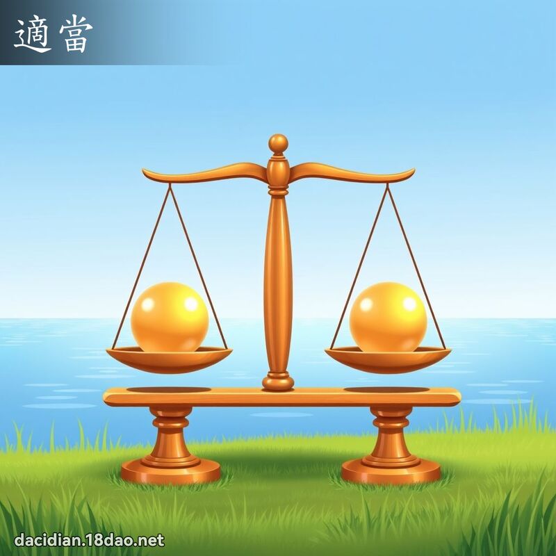 適當 - 國語大辭典配圖