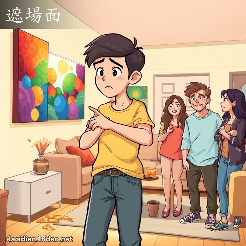 遮场面 - 国语大辞典配图
