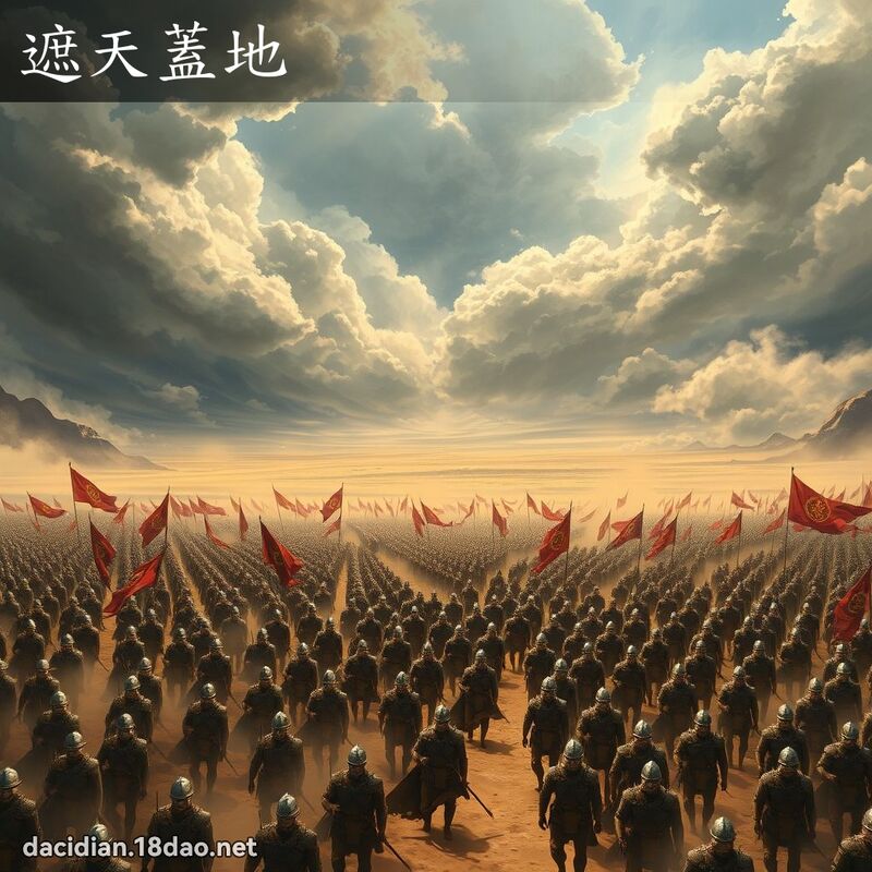 遮天盖地 - 国语大辞典配图