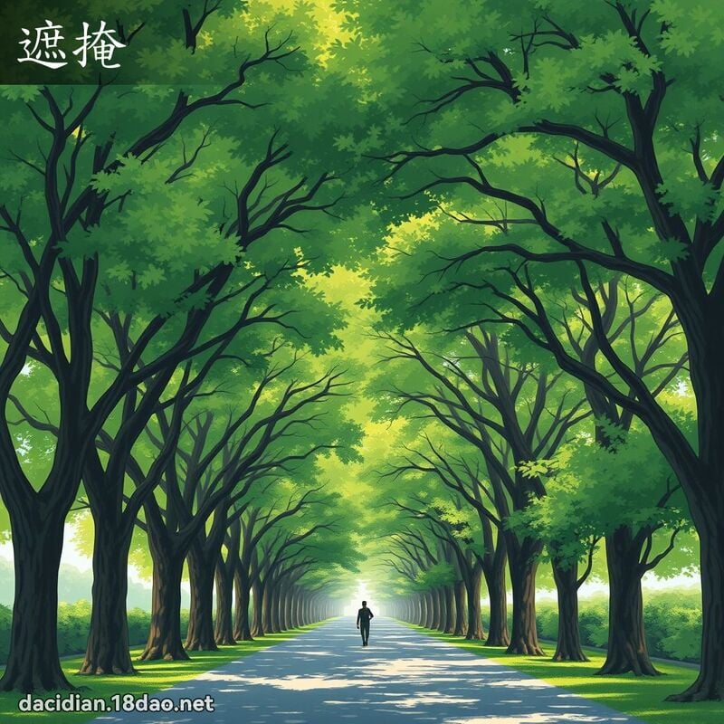 遮掩 - 国语大辞典配图